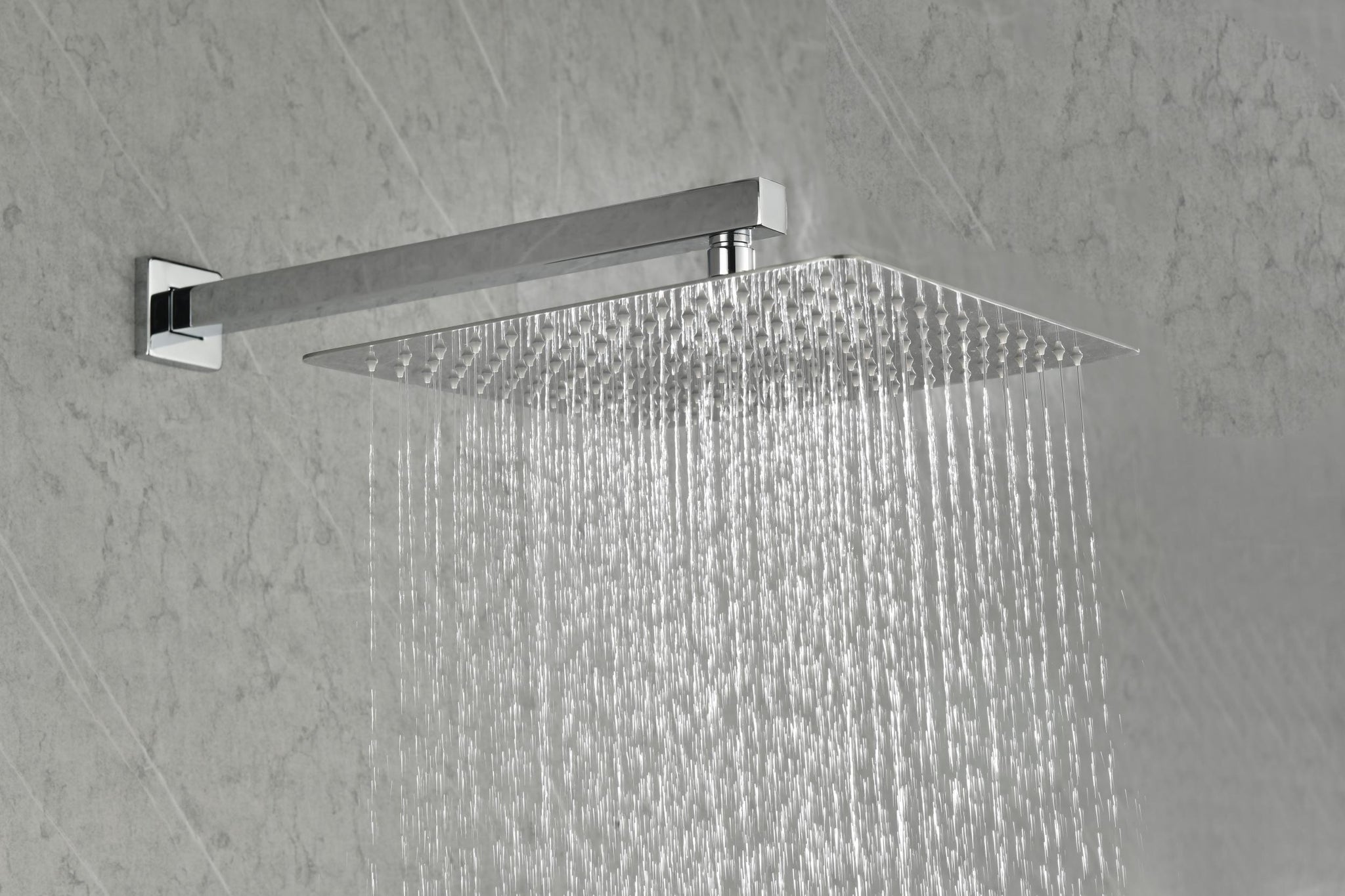 12" Rain Shower Head Systems Wall Mounted Shower chrome-brass