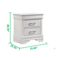 Brooklyn Modern Style 2 Drawer Nightstand Made With Wood In White White 2 Drawers Bedside Cabinet Bedroom Modern Acacia Drawers White Upholstered Wood