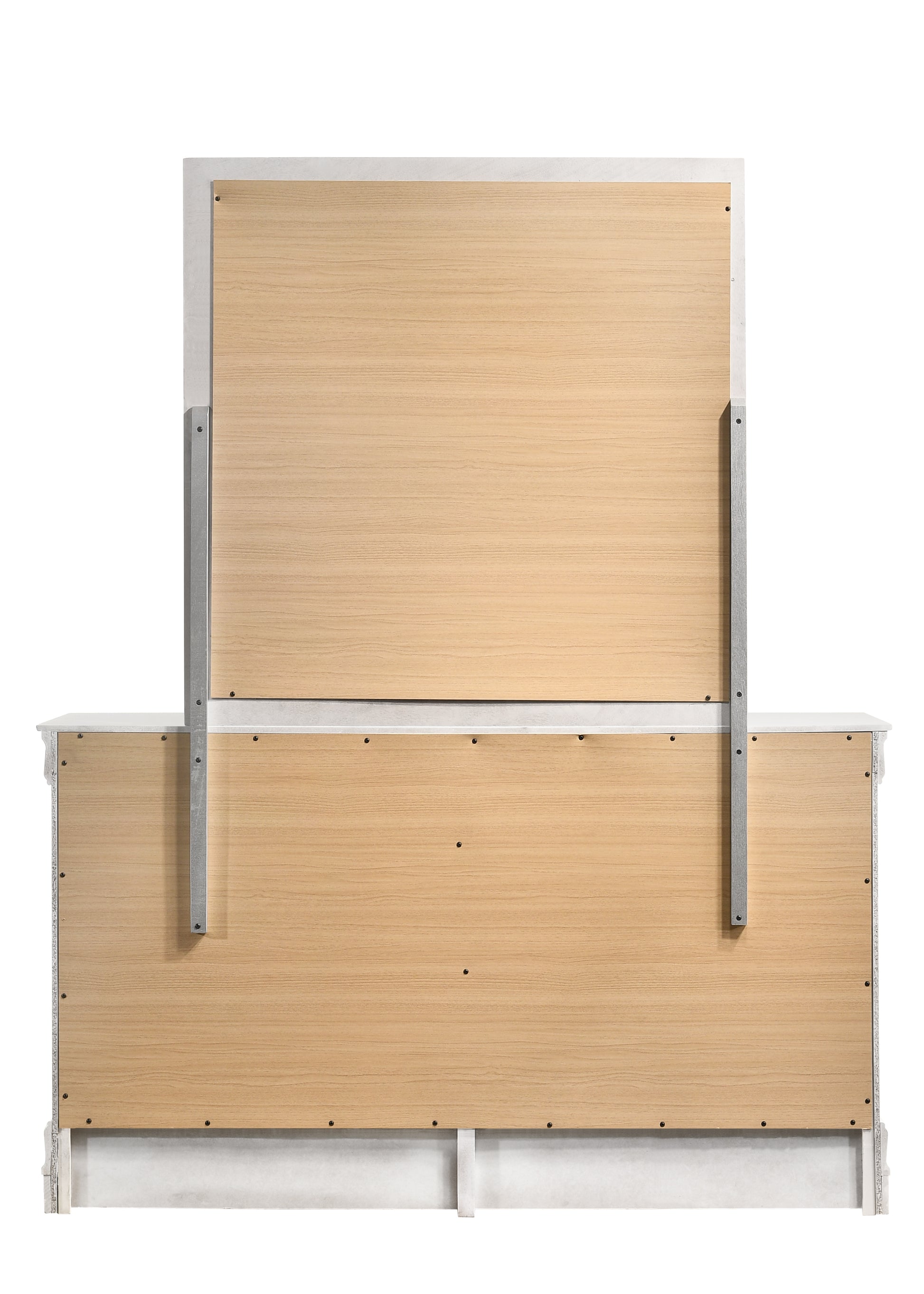 Full 5 Pc Tufted Upholstery Led Bedroom Set Made With Wood In White Box Spring Required Full White Wood 5 Piece Set Bedroom Bed Included,Chest Included,Dresser Included,Mirror Included,Nightstand