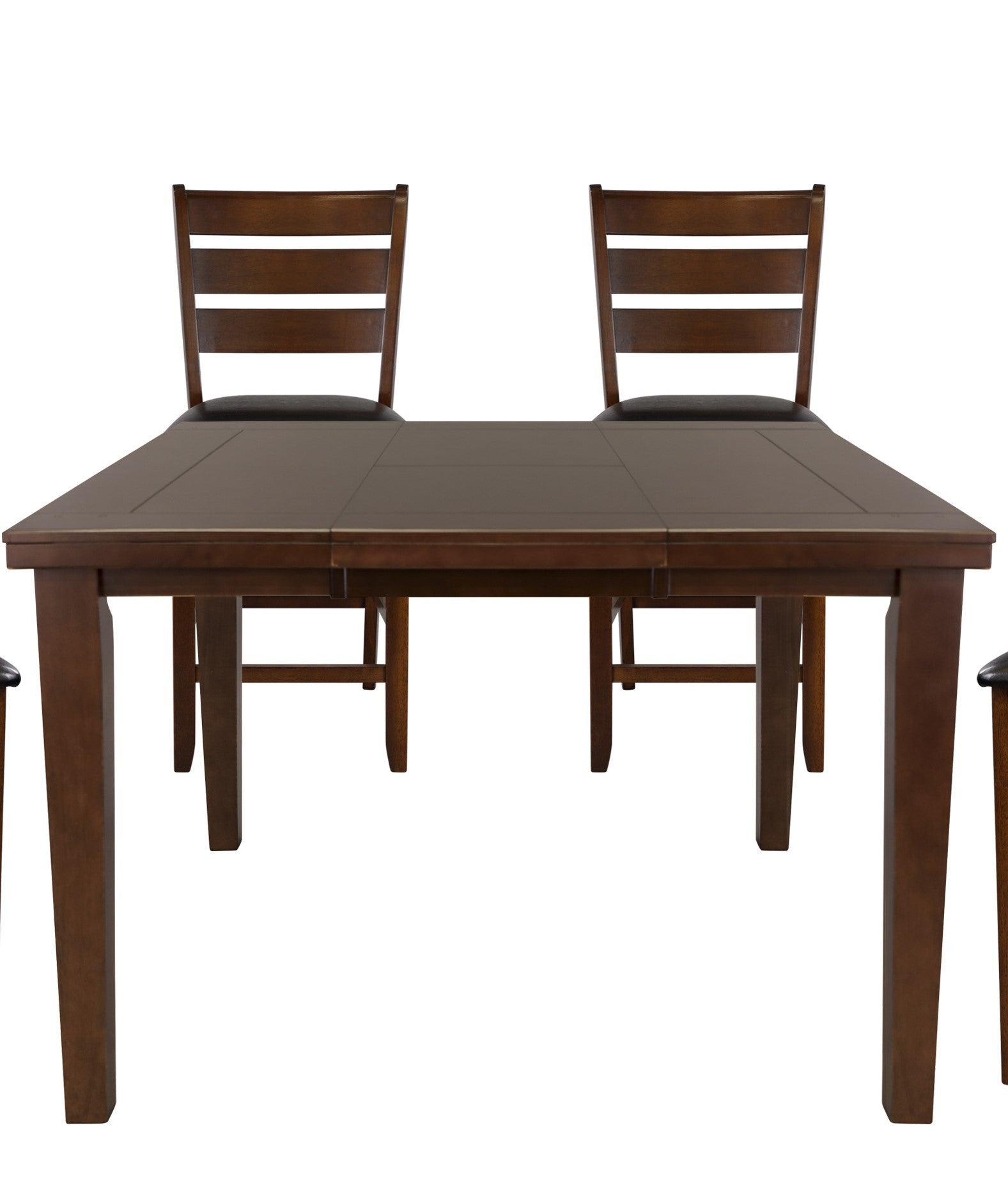 Contemporary Style Dark Oak Finish 1pc Counter Height brown mix-dining room-contemporary-wood