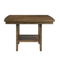 Contemporary 6pc Dining Set Counter Height Table Bench wood-wood-light oak-seats 6-wood-dining