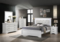 Twin 5 Pc Tufted Upholstery Led Bedroom Set Made With Wood In White Box Spring Required Twin White Wood 5 Piece Set Bedroom Bed Included,Chest Included,Dresser Included,Mirror Included,Nightstand