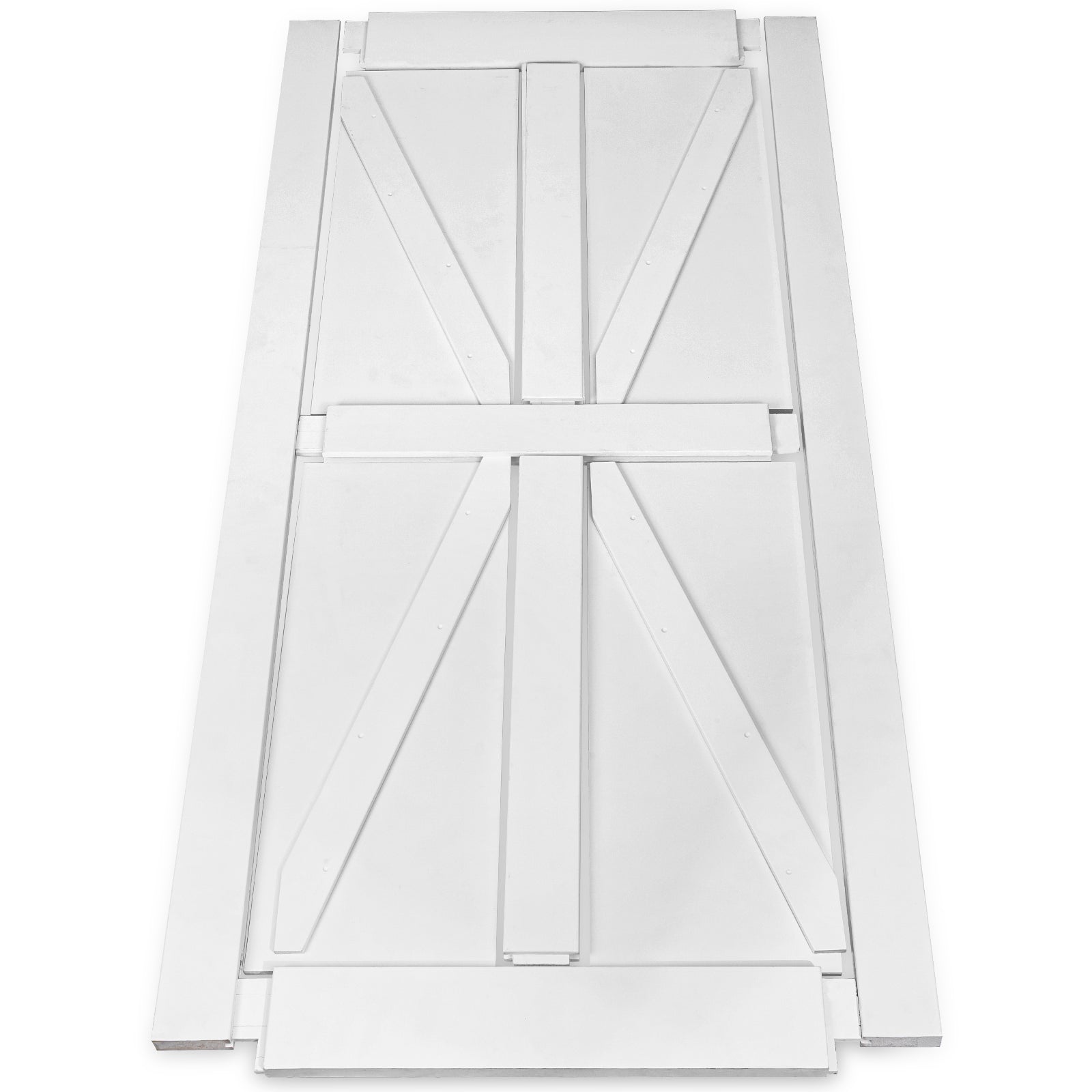 36" X 80" Star Style Real Primed Door Slab, Diy Panel Door, Modern Interior Barn Door, Moisture Proof, Anti Deformation, Pre Drilled Ready To Assemble, Suitable For Pre Hung And Barn Door White Mdf