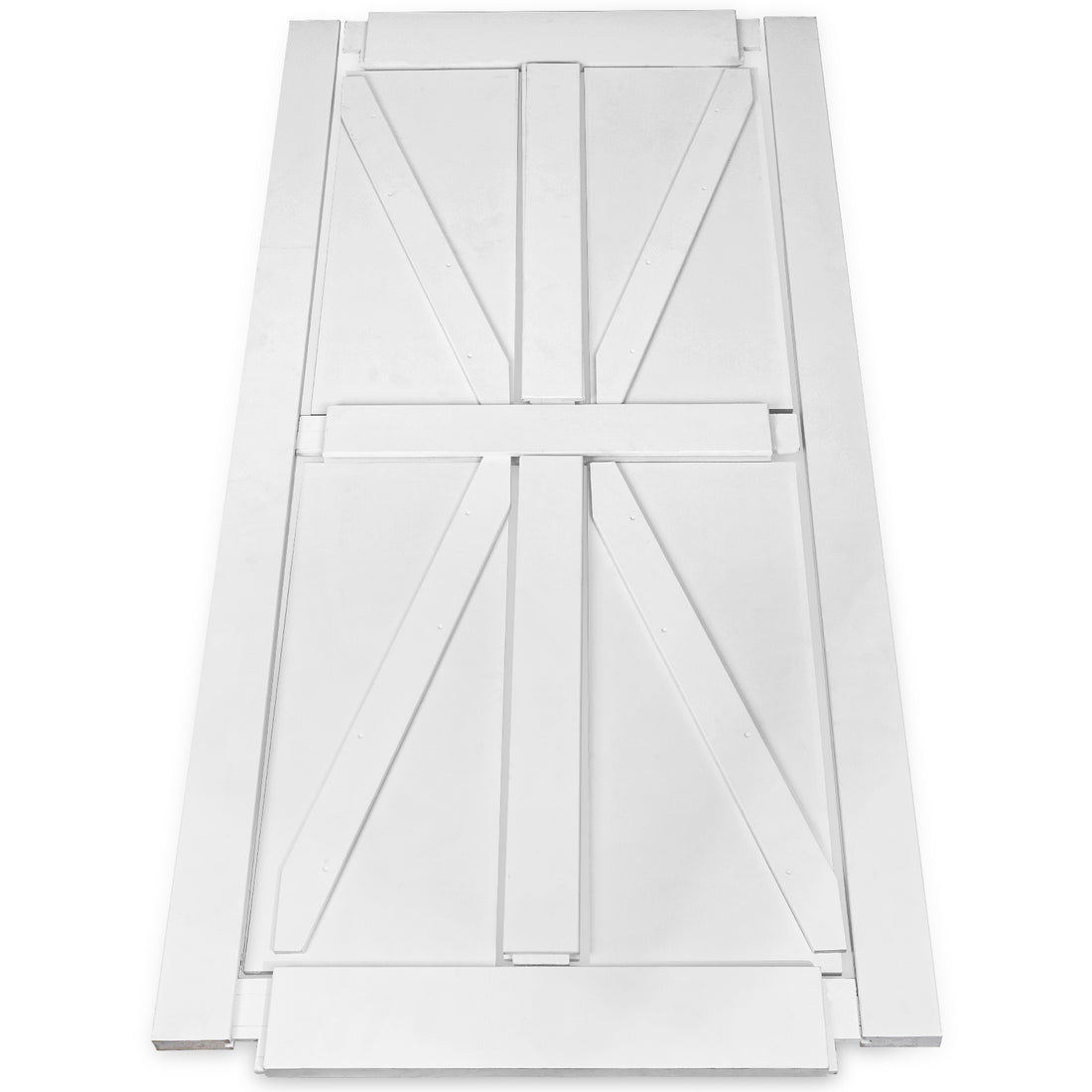 32" X 84" Star Style Real Primed Door Slab, Diy Panel Door, Modern Interior Barn Door, Moisture Proof, Anti Deformation, Pre Drilled Ready To Assemble, Suitable For Pre Hung And Barn Door White Mdf