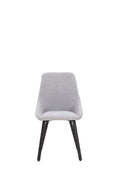 Dining Chairs Set Of 2, Upholstered Side Chairs, Adjustable Kitchen Chairs Accent Chair Cushion Upholstered Seat With Metal Legs For Living Room Grey Grey Foam Metal