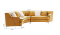 Gold Velvet Curved Sofa Gold Velvet
