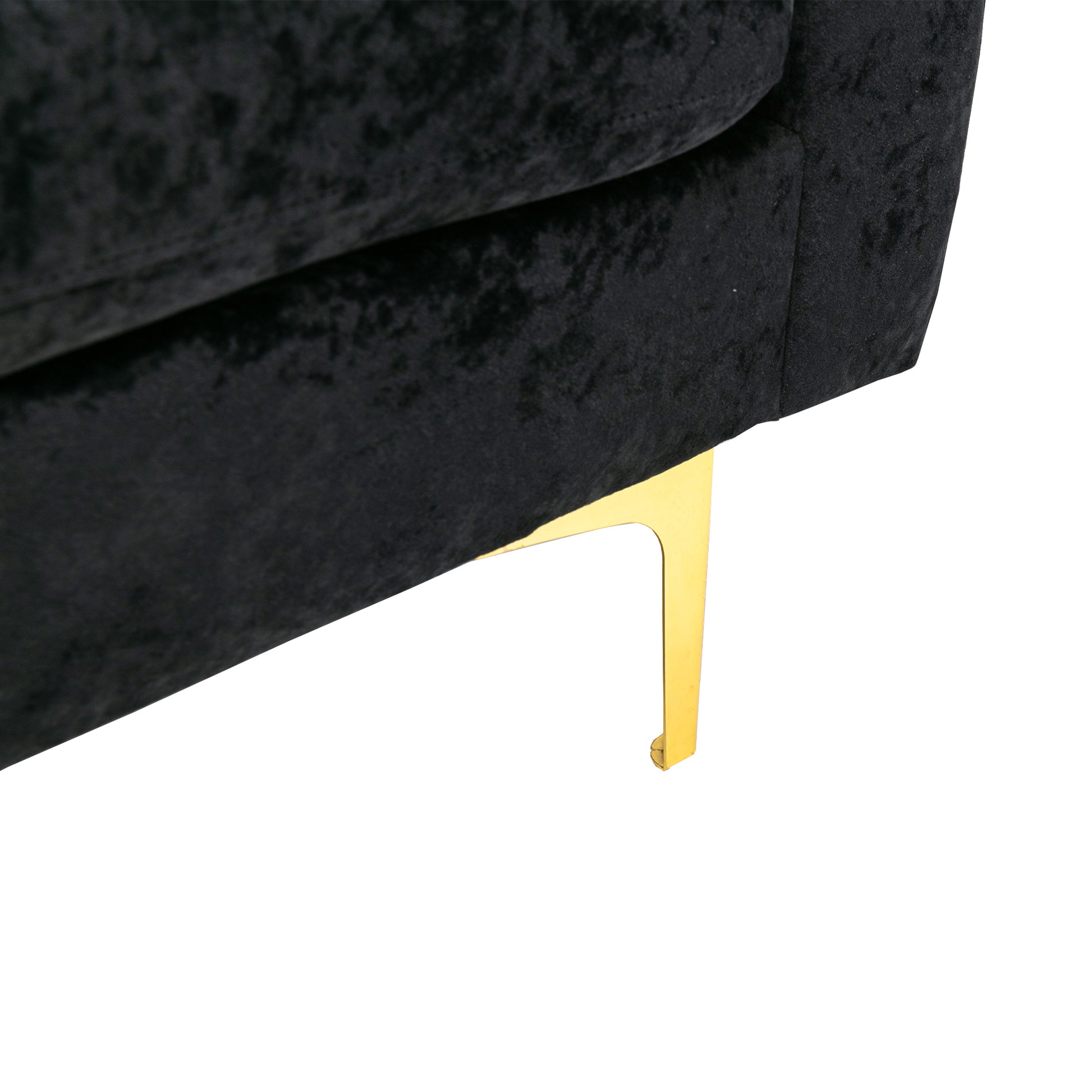 Coolmore U Shape Sectional Sofa With Ottomanreversible Sofa Couch For Living Room,Spacious Furniture,Durable Couch Removable And Machine Washable Cover Black Velvet Black Primary Living Space Foam Velvet 4 Seat