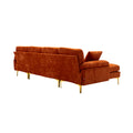 Coolmore U Shape Sectional Sofa With Ottomanreversible Sofa Couch For Living Room,Spacious Furniture,Durable Couch Removable And Machine Washable Cover Orange Velvet Orange Primary Living Space Foam Velvet 4 Seat