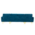 Coolmore U Shape Sectional Sofa With Ottomanreversible Sofa Couch For Living Room,Spacious Furniture,Durable Couch Removable And Machine Washable Cover Light Blue Velvet Light Blue Primary Living Space Foam Velvet 4 Seat