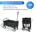 YSSOA Heavy Duty Folding Portable Hand Cart with black-steel