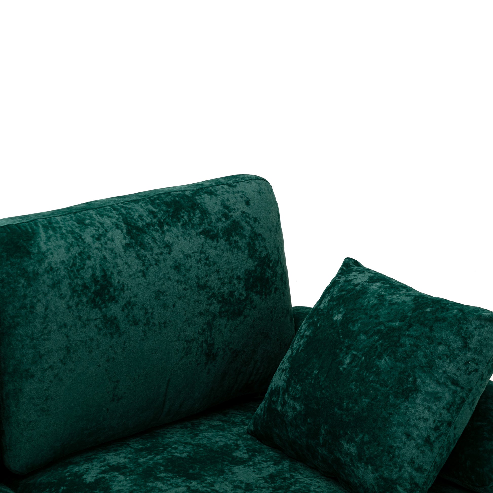 Coolmore U Shape Sectional Sofa With Ottomanreversible Sofa Couch For Living Room,Spacious Furniture,Durable Couch Removable And Machine Washable Cover Emerald Velvet Emerald Primary Living Space Foam Velvet 4 Seat