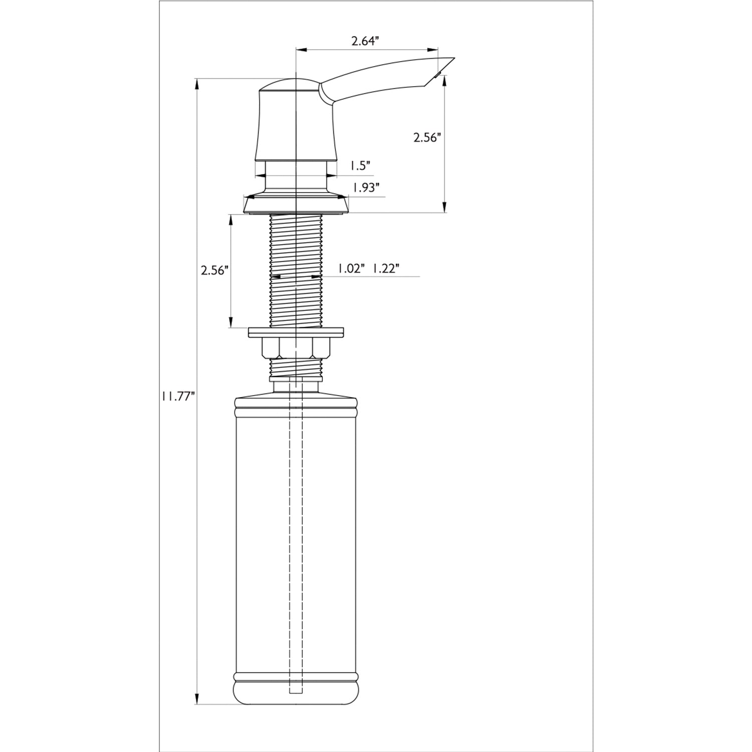 Kitchen Soap Dispenser Brushed Nickel Abs