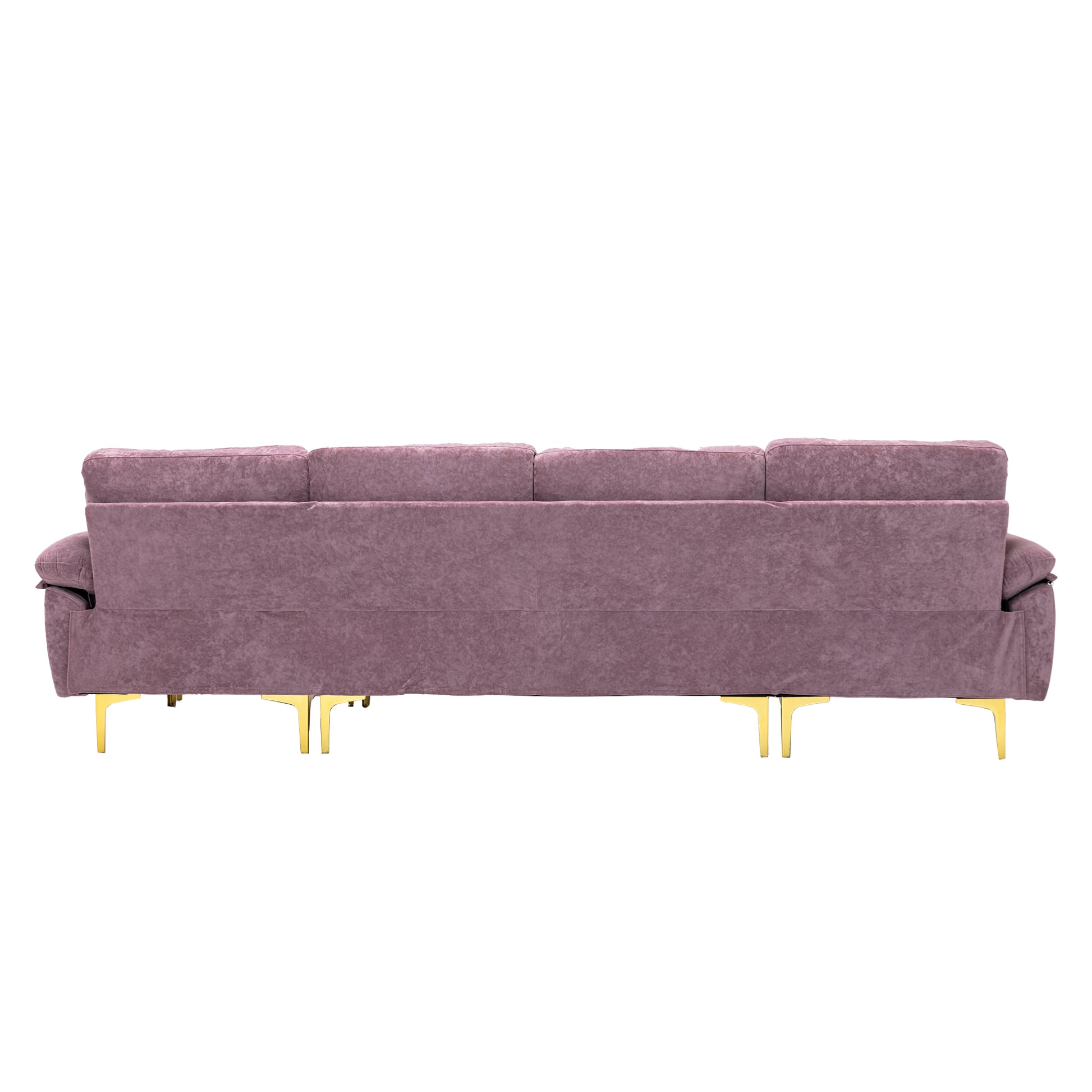 Coolmore U Shape Sectional Sofa With Ottomanreversible Sofa Couch For Living Room,Spacious Furniture,Durable Couch Removable And Machine Washable Cover Purple Velvet Purple Primary Living Space Foam Velvet 4 Seat