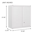 White Wall Storage Cabinet With Adjustable