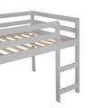Loft Bed With Slide, Multifunctional Design, Twin Gray Old Sku: Wf191904Aae Gray Solid Wood