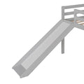 Loft Bed With Slide, Multifunctional Design, Twin Gray Old Sku: Wf191904Aae Gray Solid Wood