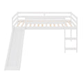 Loft Bed With Slide, Multifunctional Design, Twin White Old Sku: Wf191904Aak White Solid Wood