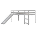 Loft Bed With Slide, Multifunctional Design, Twin Gray Old Sku: Wf191904Aae Gray Solid Wood