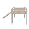 Loft Bed With Slide, Multifunctional Design, Twin Gray Old Sku: Wf191904Aae Gray Solid Wood