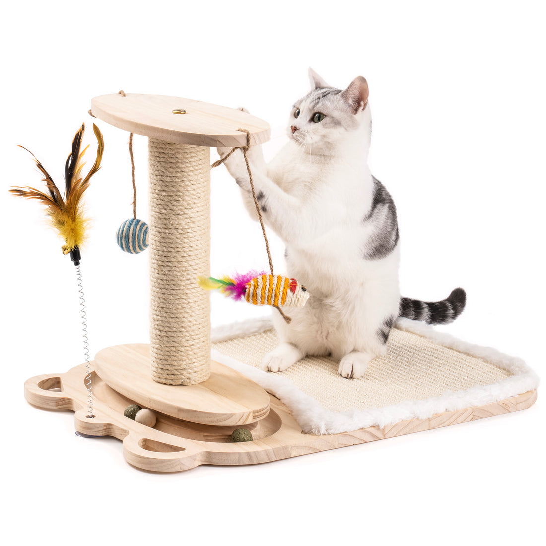 Cat Toy 1 Layer Turntable Cat Ball Toy with