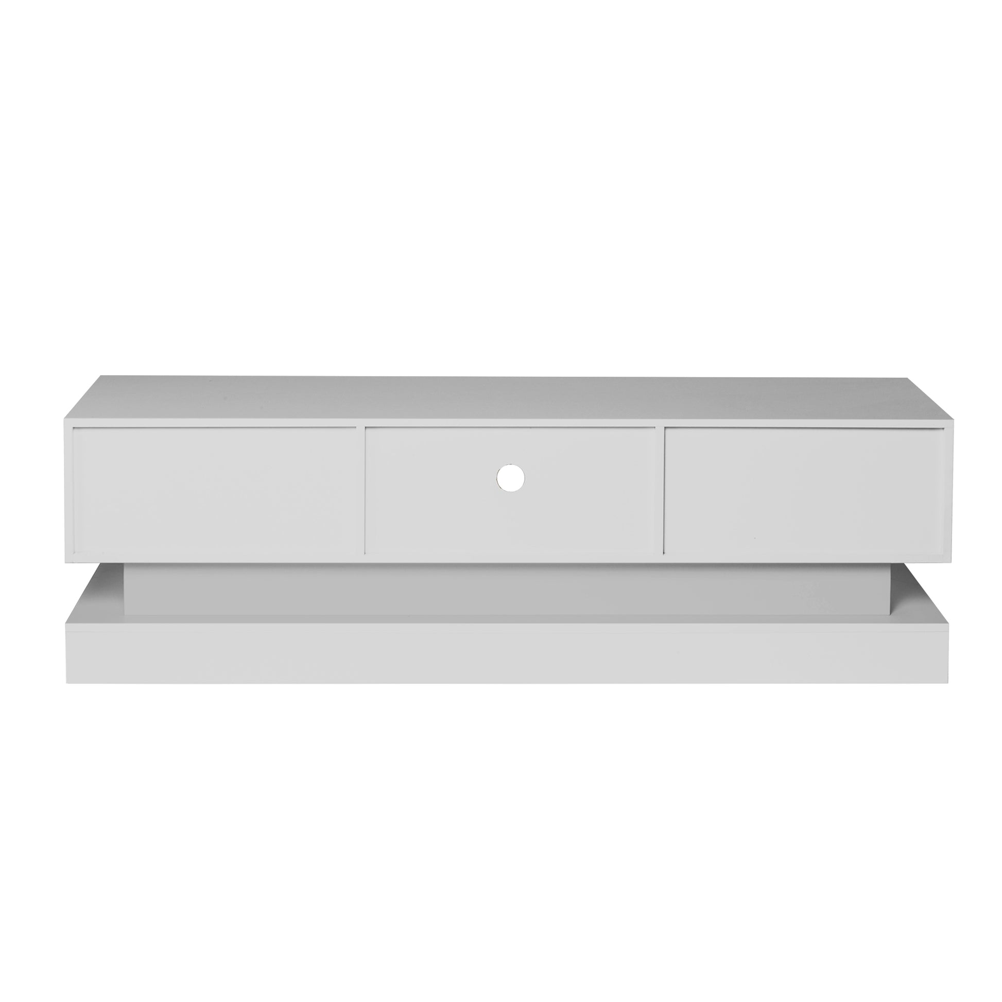 51.18Inch White Morden Tv Stand With Led Lights,High Glossy Front Tv Cabinet,Can Be Assembled In Lounge Room, Living Room Or Bedroom,Color:White White Primary Living Space 50 Inches 50 59 Inches Classic 55 Inches Foam Particle Board