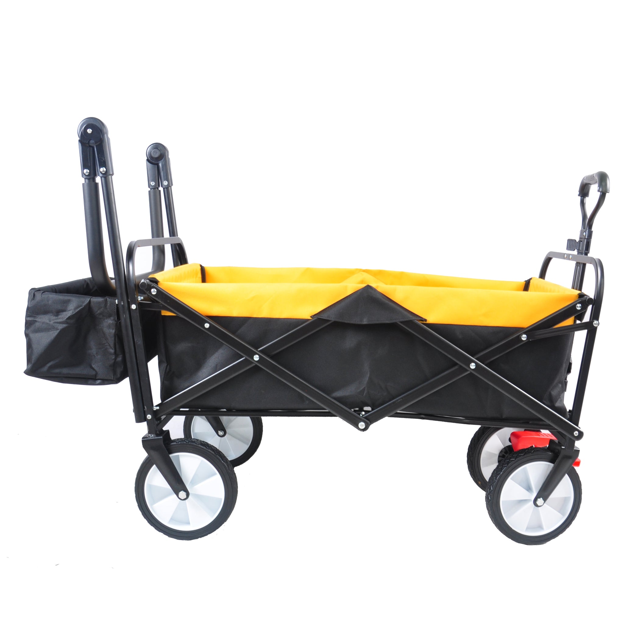 folding wagon Collapsible Outdoor Utility Wagon, Heavy yellow-steel
