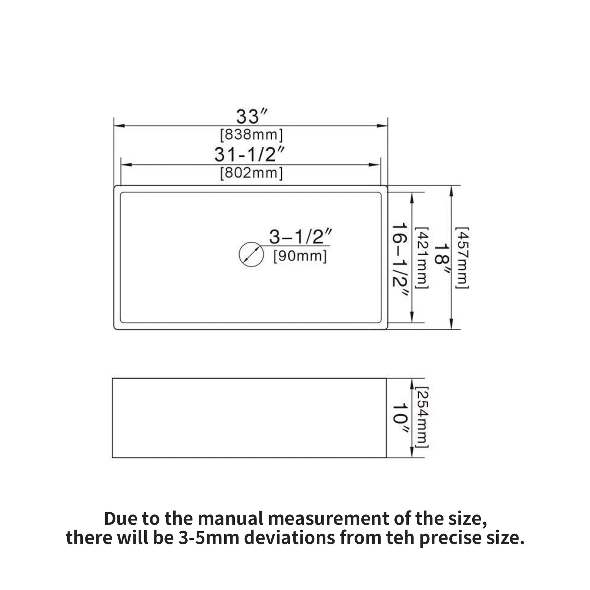 33 White Farmhouse Sink 33 Inch Kitchen Sink White Undermount Single Bowl Apron Front Ceremic Sink Farm Style Drain Asseblemly And Bottom Grate 33X18X10 Inch White Ceramic