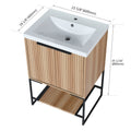 24 Inch Freestanding Bathroom Vanity With Resin Basin Bva01124Mp 1, W99981917 Maple 2 Bathroom Freestanding Plywood