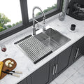 Stainless Steel Drop In Kitchen Sink 25 Inch Drop In Topmount Sinks 16 Gauge R10 Tight Radius Deep Single Bowl 25