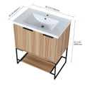 30 Inch Freestanding Bathroom Vanity With Resin Basin,30X18, W99951318 Maple Bathroom Modern Plywood