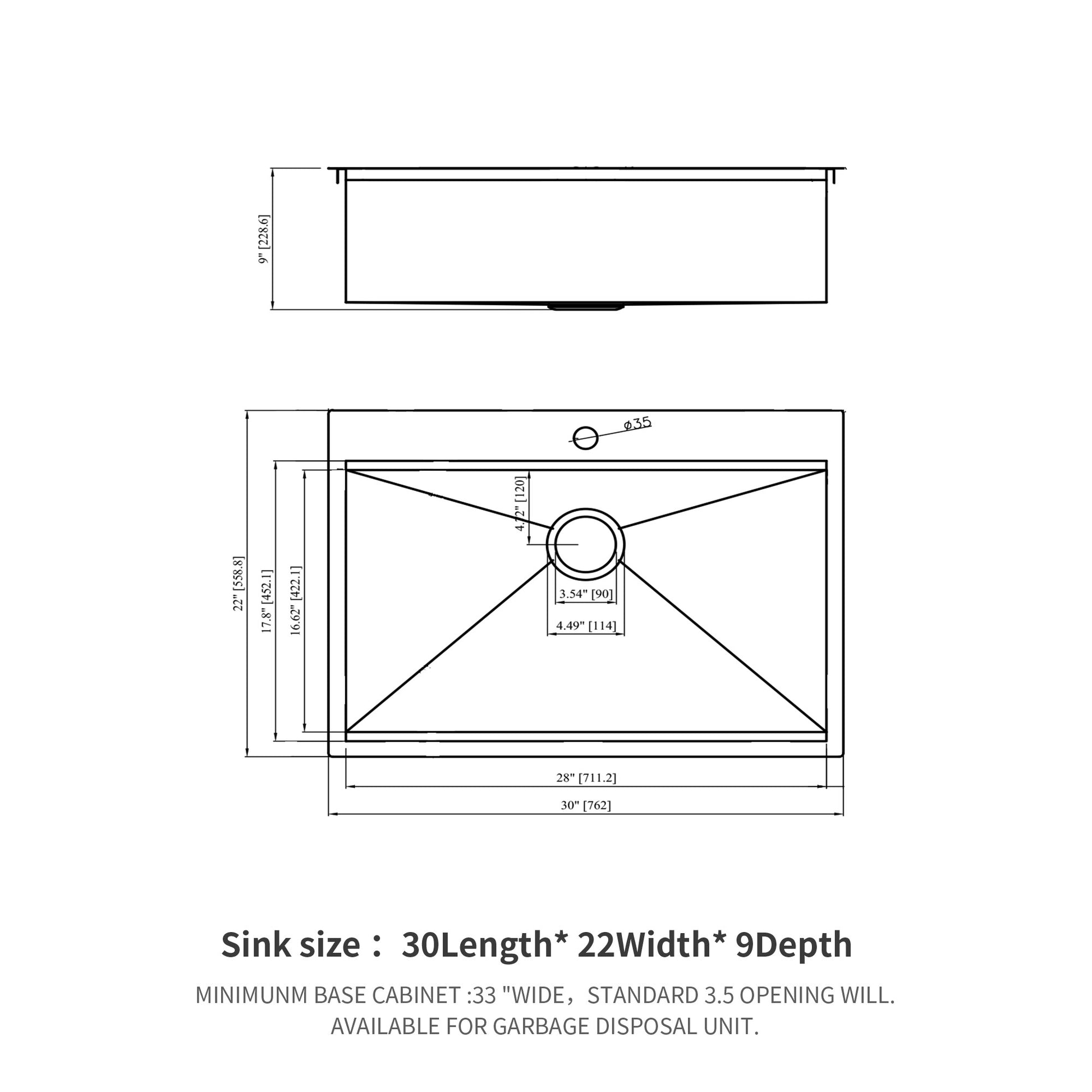 30 Drop In Kitchen Sink 30 Inch Kitchen Sink Topmount Ledge Workstation 18 Gauge Stainless Steel Single Bowl Kitchen Sink Brushed Nickel Stainless Steel