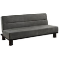 Gray Microfiber Upholstered Elegant Lounger 1Pc Solid Wood Plywood Frame Foam Padded Cushions Sofa Sleeper Gray Primary Living Space Solid Wood