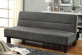 Gray Microfiber Upholstered Elegant Lounger 1Pc Solid Wood Plywood Frame Foam Padded Cushions Sofa Sleeper Gray Primary Living Space Solid Wood