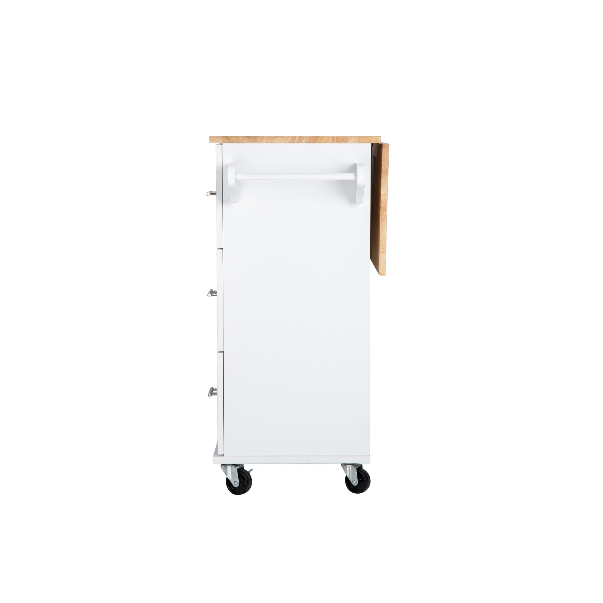 Kitchen Island & Kitchen Cart, Mobile Kitchen Island white-mdf