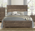 Rustic Brown Finish Full Size Panel Bed Wooden Bedroom Furniture 1Pc, Bed In A Box Box Spring Required Full Rustic Brown Bedroom Bed Frame Wood