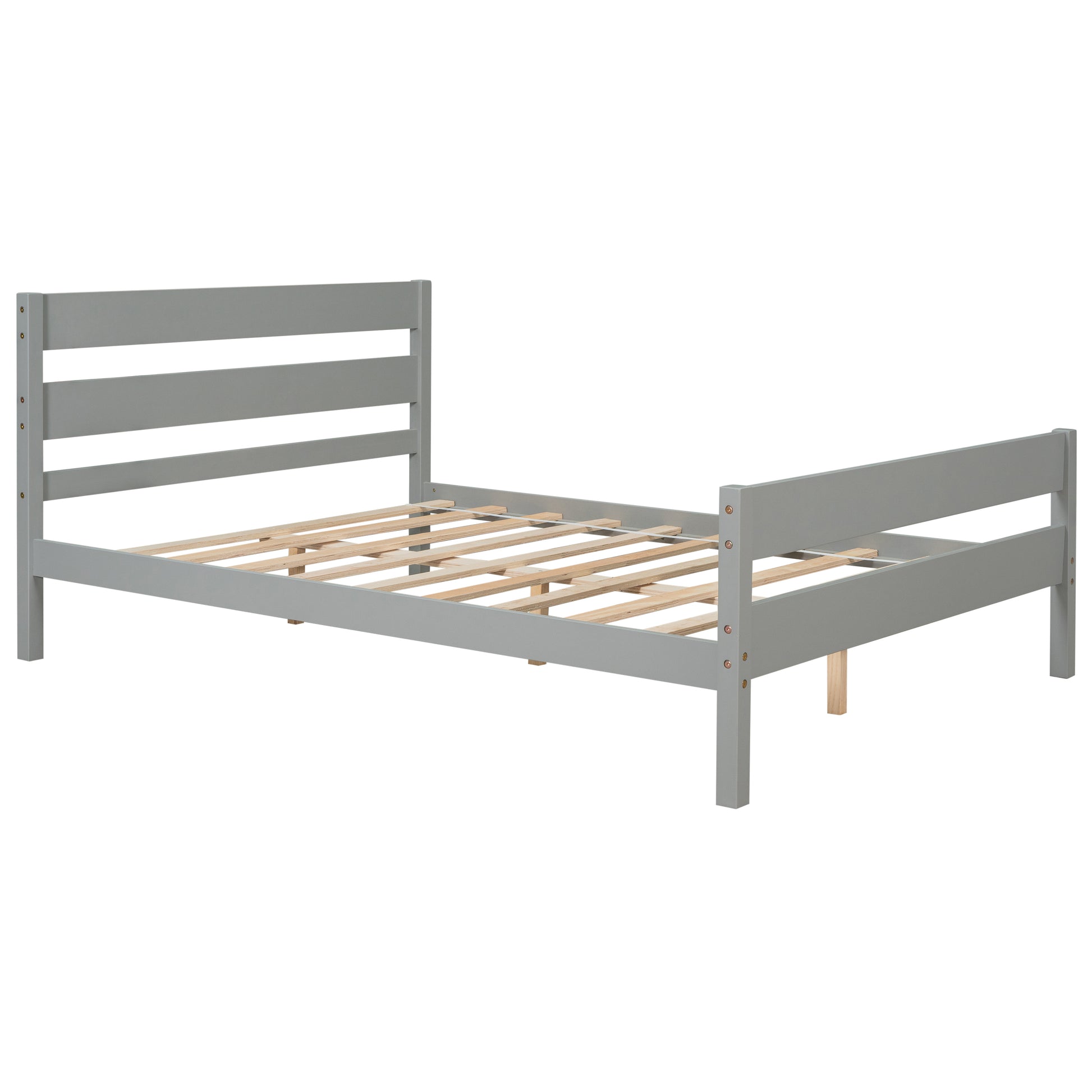 Full Bed With Headboard And Footboard,Grey Sku:W504P149038 Full Grey Pine