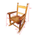 Children'S Rocking Oak Chair Indoor Or Outdoor Suitable For Kids Durable Oak Solid Wood