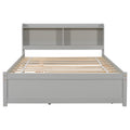 Full Bed With Trundle,Bookcase,Grey Grey Pine