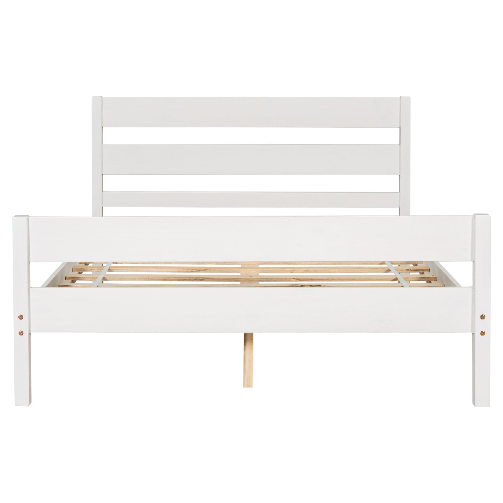 Full Bed With Headboard And Footboard,White Sku:W504P149039 Full White Pine