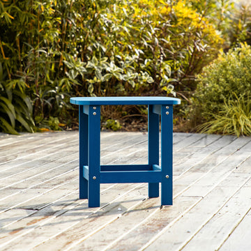 Trivia Plastic Side Table - Navy Vinyl