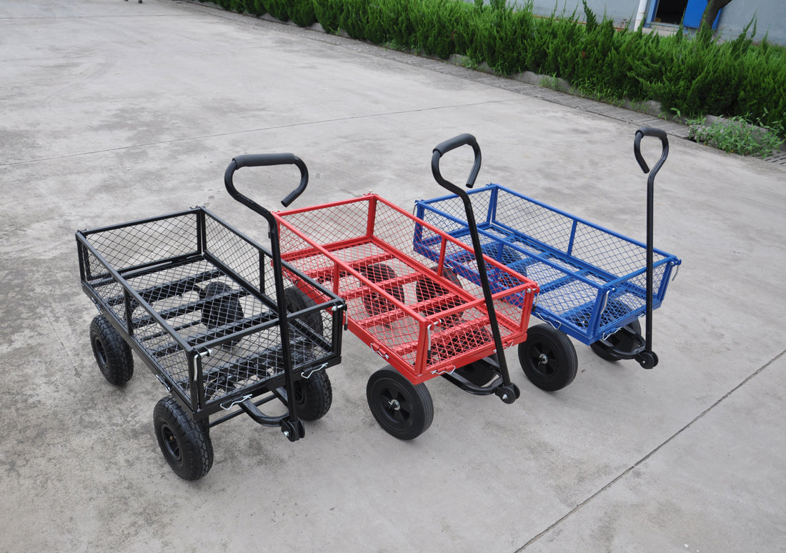 Tools Cart Wagon Cart Garden Cart Trucks Make It Easier To Transport Firewood Black Metal