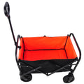 Mini Folding Wagon Garden Shopping Beach Cart Black Yellow Black Steel