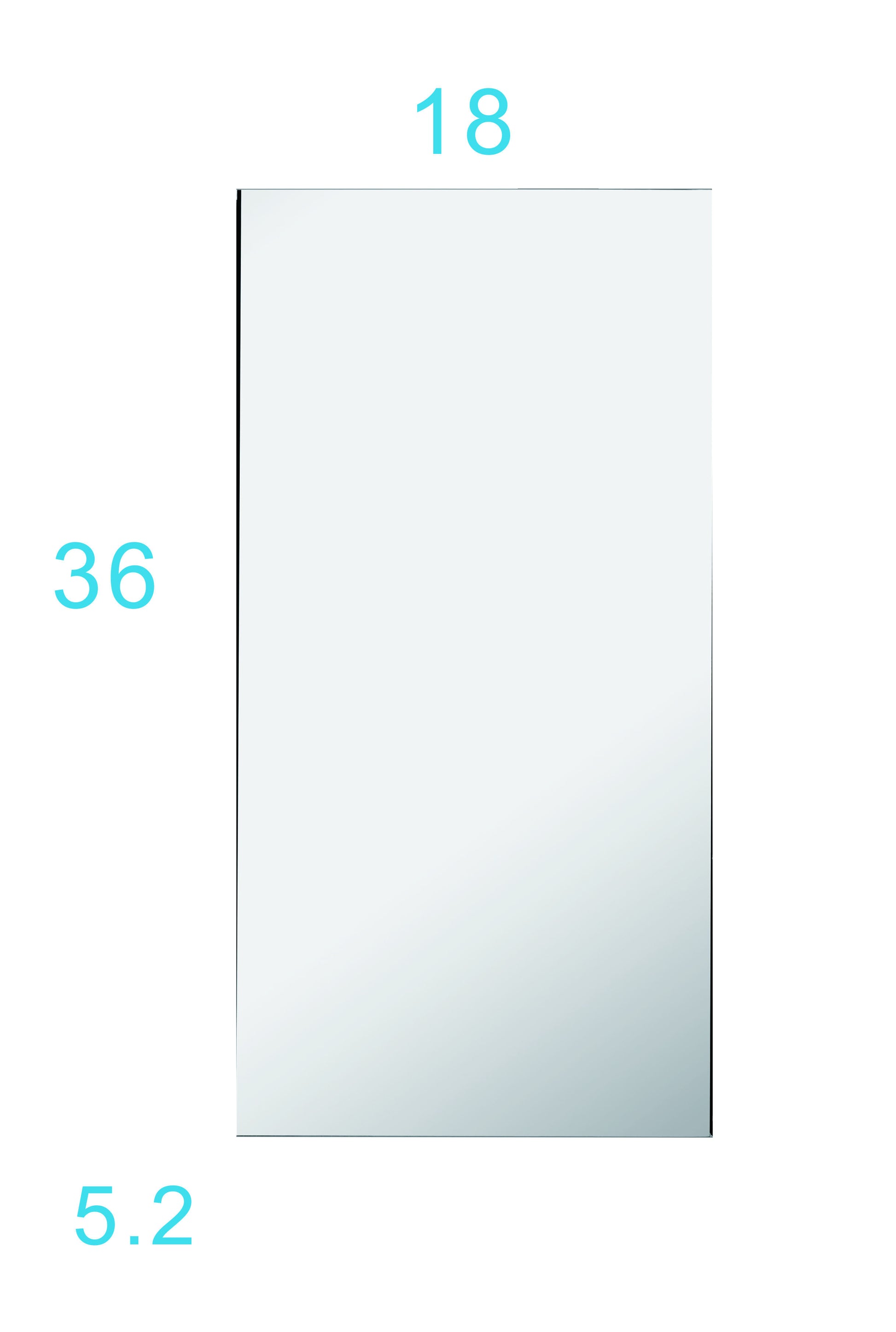 18 in. W x 36 in. H Single Door Recessed or Surface white-aluminium