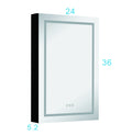 LED Lighted Bathroom Medicine Cabinet with Mirror matt black-aluminium