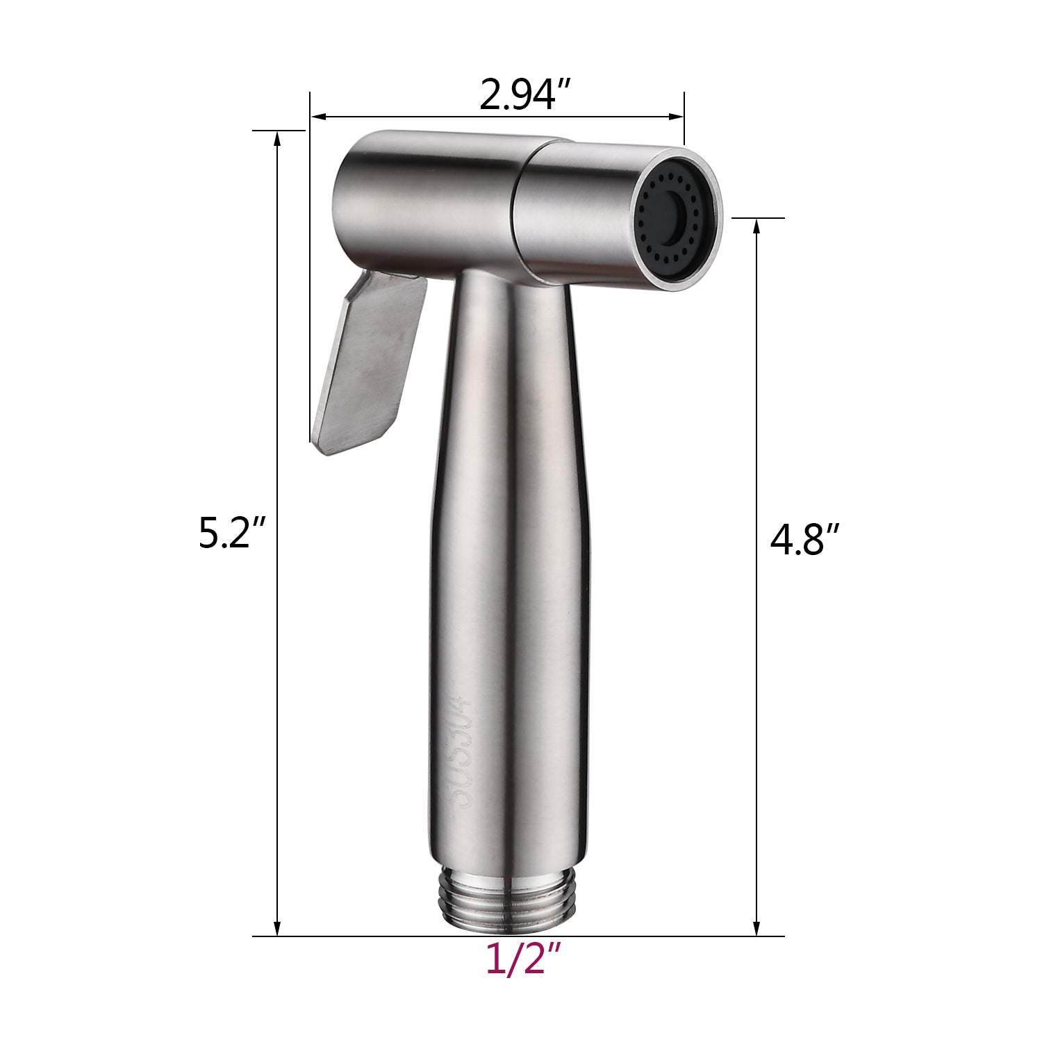 Handheld Bidet Sprayer for Toilet Brushed Nickel brushed nickel-stainless steel