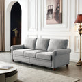 Linen Fabric Upholstery With Storage Sofa Grey Grey Foam Fabric