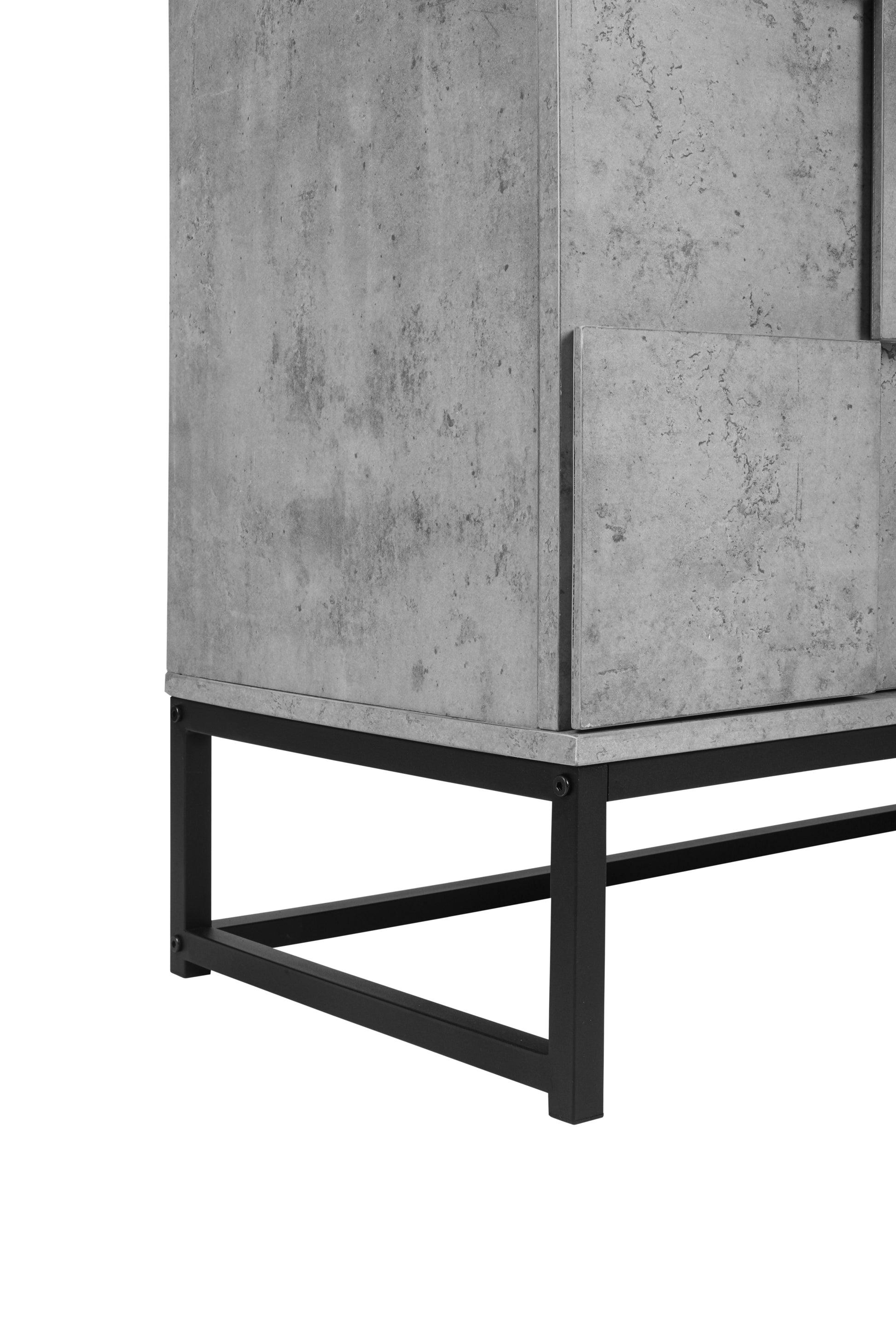 2 Door Cabinet,for bedroom,cement grey,for living cement grey-particle board