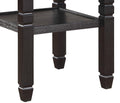 Brown And Black White Finish 1Pc Dining Table With Display Shelf Transitional Style Furniture Black Brown Dining Room Transitional Wood