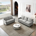 Linen Fabric Upholstery With Storage Sofa 2 3 Sectional Grey Grey Foam Fabric