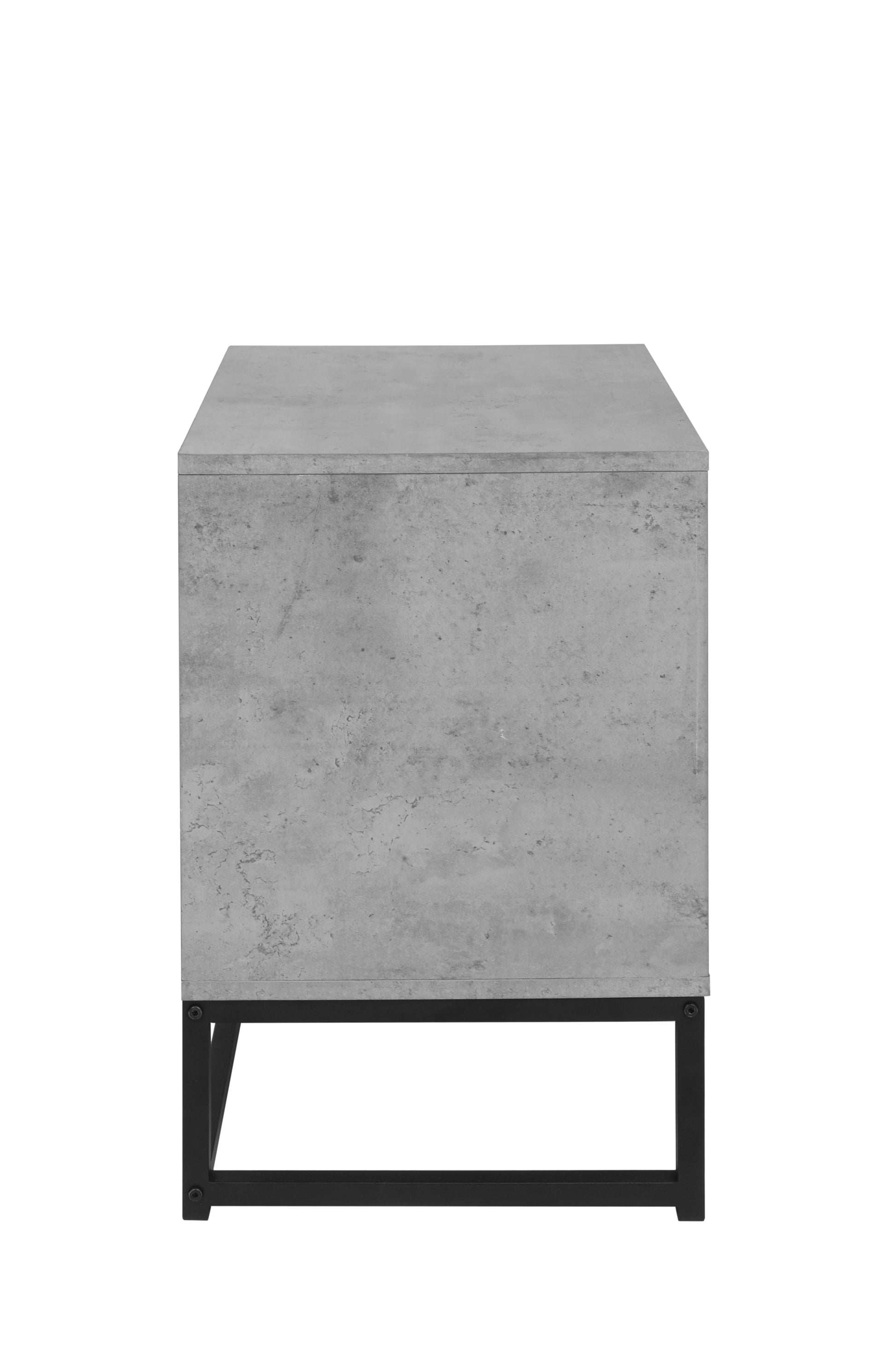 2 Drawer Nightstand,geometric elements,cement grey,for cement grey-particle board